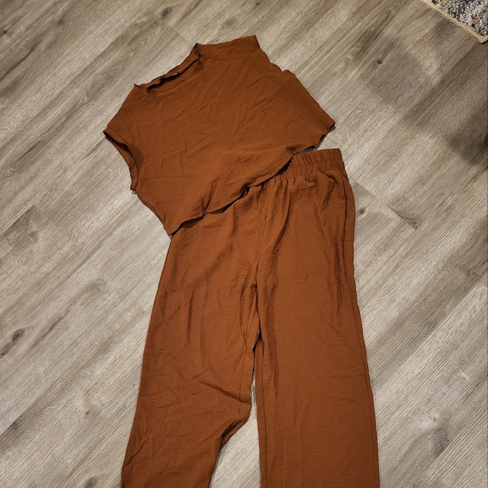 Crop Top and Pants Set